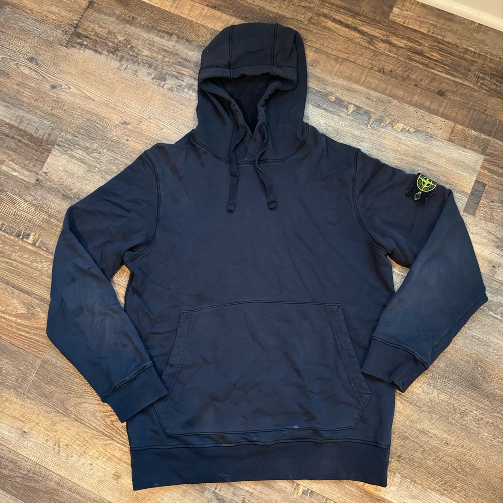 Stone island navy hoodie sweatshirt
